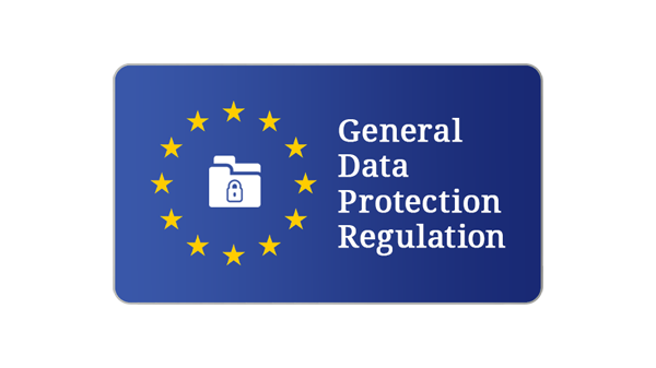 Dagnall Talen voldoet volledig aan de AVG Logo GDPR Algemene Verordening Gegevensbescherming in kleur op transparante achtergrond - 600 * 337 pixels